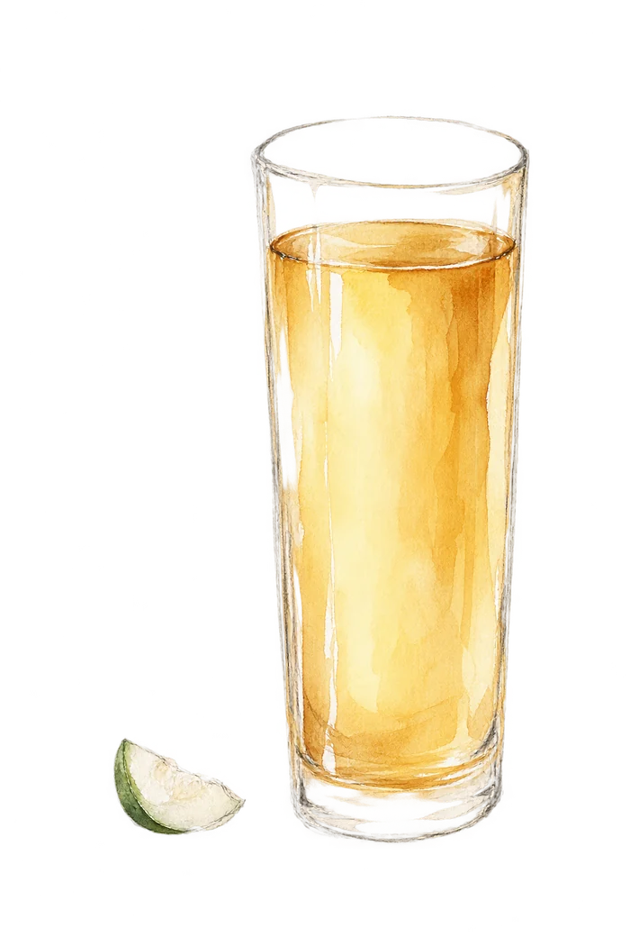 以高杯盛裝的冬瓜檸檬飲品
